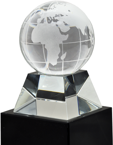 Shown Against Black Background For Contrast Detail - Globe (500x500), Png Download