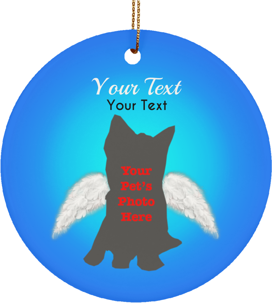 Personalised Dog Angel Wings Ceramic Circle Ornament - Portrait Of A Woman In A Rose Dress (1024x1024), Png Download