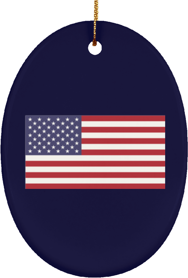 Usa Flag Ceramic Oval Ornament - Usa Flag (1155x1155), Png Download