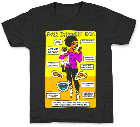 Super Introvert Girl Kids T-shirt - T-shirt (484x484), Png Download