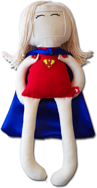 Superhero Supergirl - Stuffed Toy (621x768), Png Download