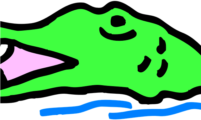 Head Clipart Alligator - Kepala Buaya Animasi (640x480), Png Download