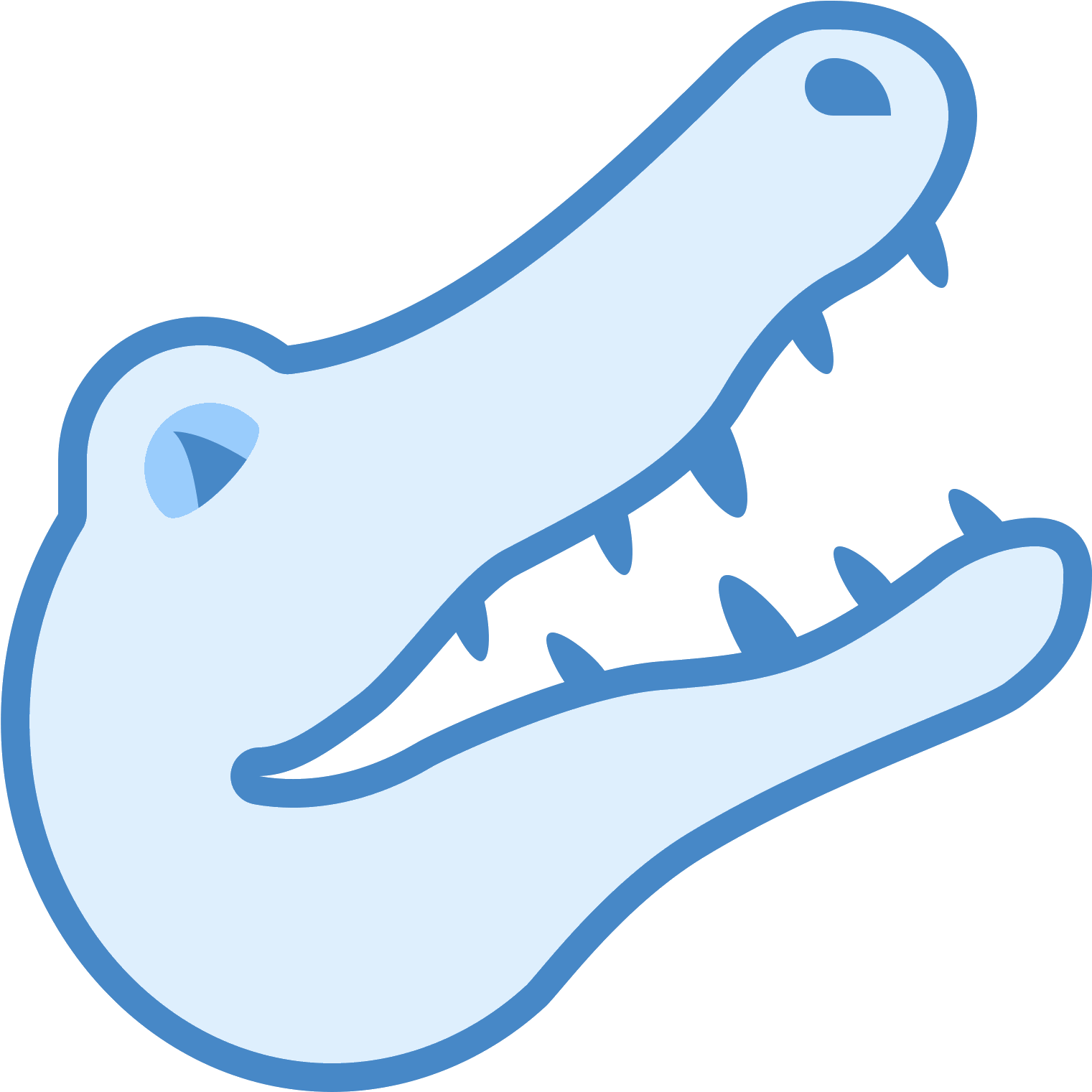 A Drawing Of A Alligator Head - Clip Art (1600x1600), Png Download