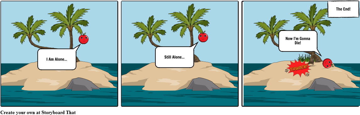 The Lonely Apple - Storyboard (1164x385), Png Download