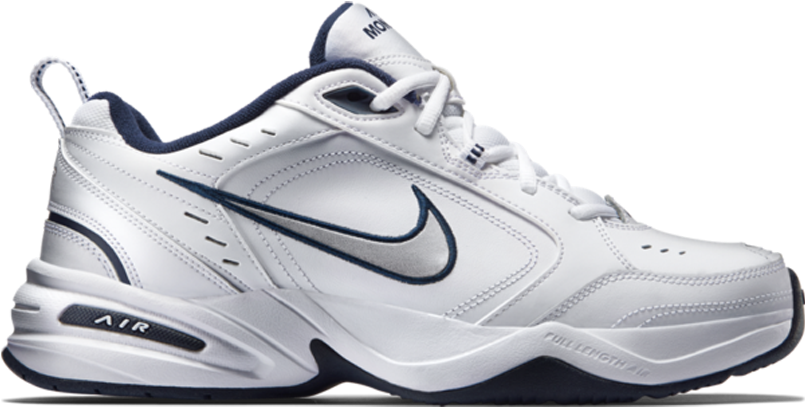 Nike Men's Air Monarch Iv White/metallic Silver - Nike Air Monarch (960x960), Png Download