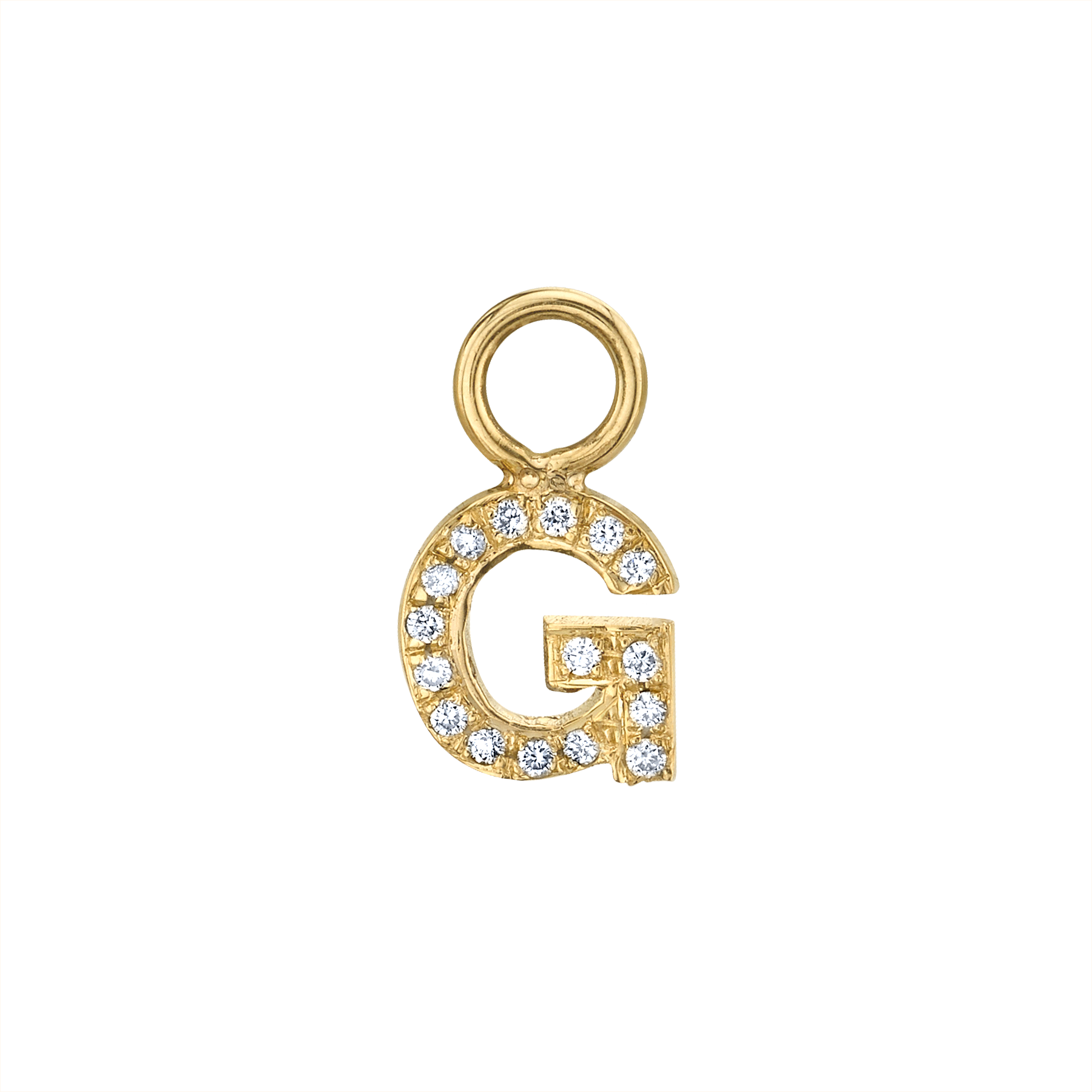 Custom Diamond Letter Hoop Earring Charm - Locket (1800x1800), Png Download