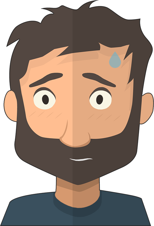 Worried Face Green - Actualizar Tus Datos (500x731), Png Download