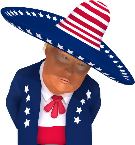 #trumpstickers Disappointed Trump 3d Caricature - Caricature (618x618), Png Download