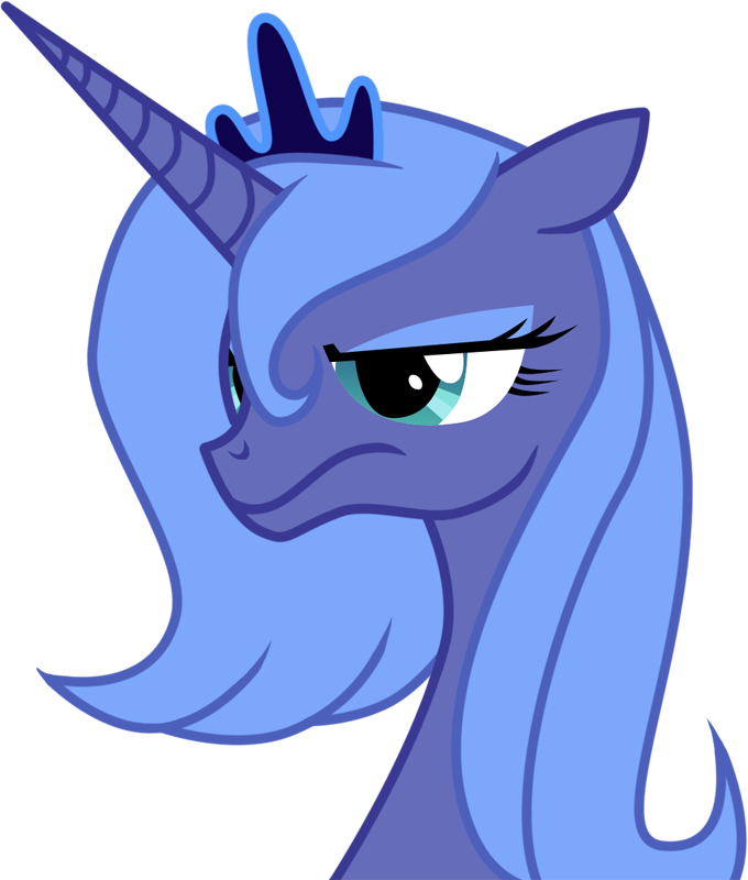 Durger, Disappoint, Female, Mare, Pony, Princess Luna, - Princess Luna Unamused (680x800), Png Download