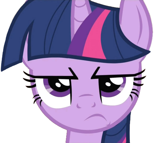 Couth-kancerous, Disappointed, Safe, Simple Background, - Twilight Sparkle Reaction Faces (500x466), Png Download