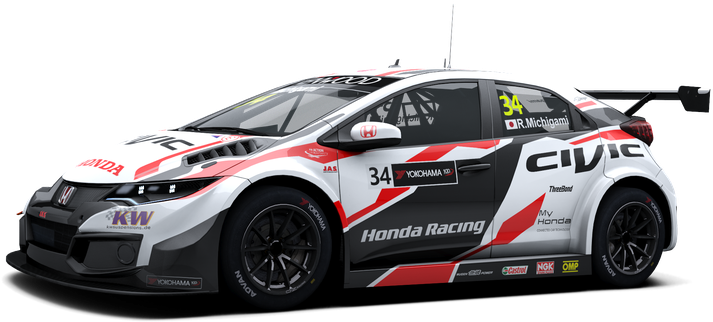 Honda Civic Wtcc - Honda Racing Team Civic (790x395), Png Download