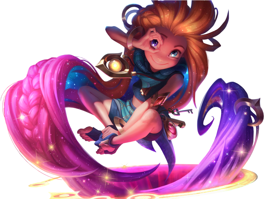 Zoe Splashart Render Png Image - League Of Legends Zoe Transparent (1191x670), Png Download