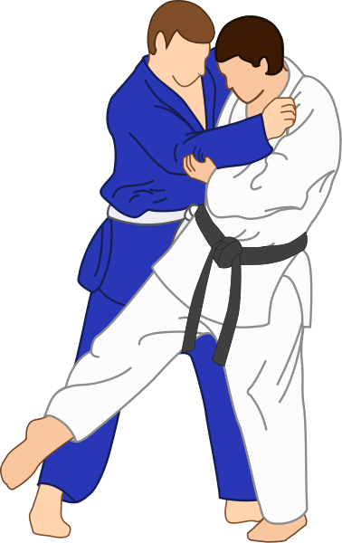 Vector Illustration Of Ashi-guruma Judo Throwing Technique - Judo Vector (378x600), Png Download