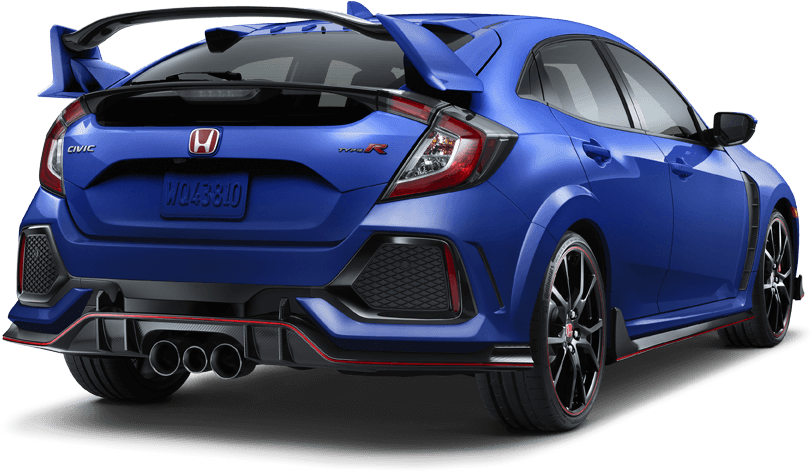 2018 Honda Civic Type R Rear Angle - Honda R Type 2018 Png (1800x500), Png Download