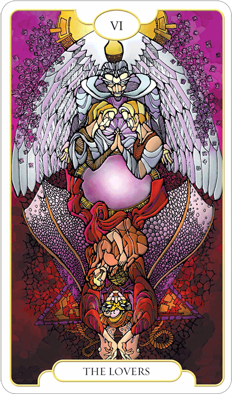 The Lovers - Revelations Tarot (600x800), Png Download