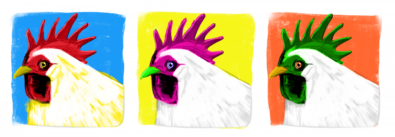 Sandstorm - Rooster (1280x444), Png Download