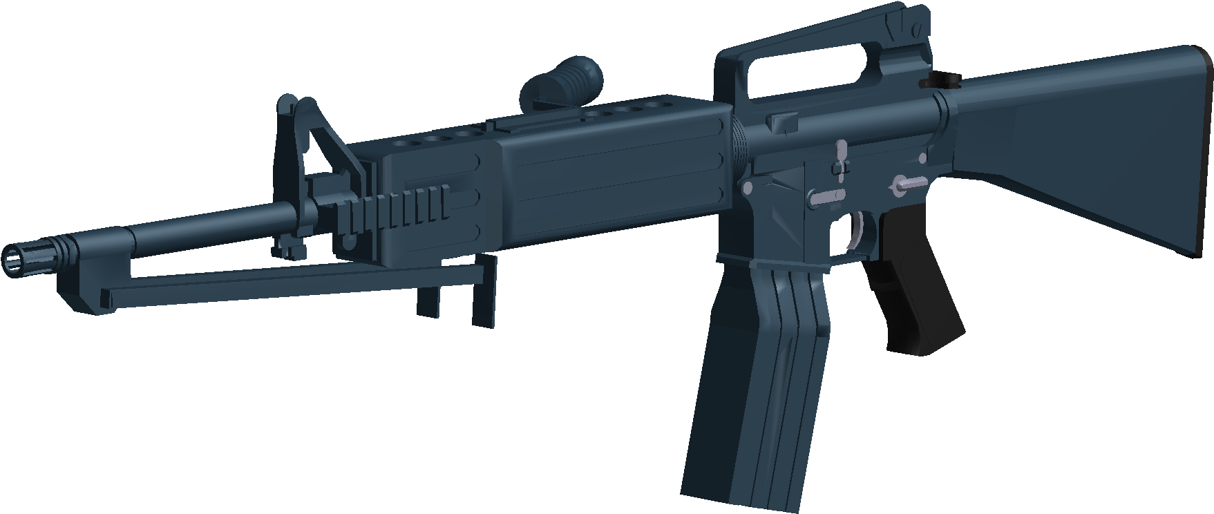 Colt Lmg Angled - Wiki (1800x750), Png Download