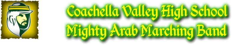 Coachella Valley High School Marching Mighty Arabs - Coachella Valley High School Marching Band 2016 (840x184), Png Download