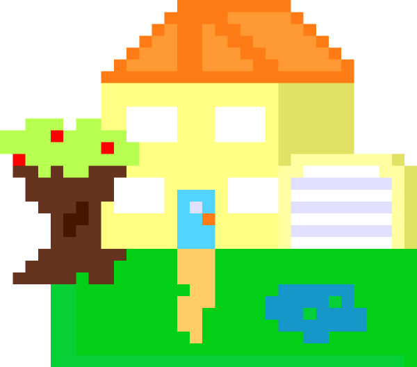 8 Bit House Clip Art - 8 Bit House Png (600x528), Png Download