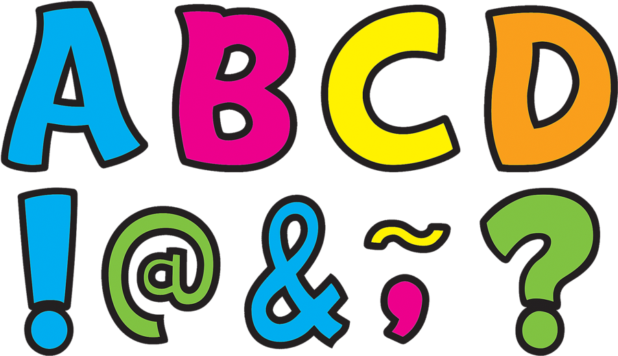 Tcr77217 Neon Brights Funtastic Font 3" Magnetic Letters - Letter (900x900), Png Download