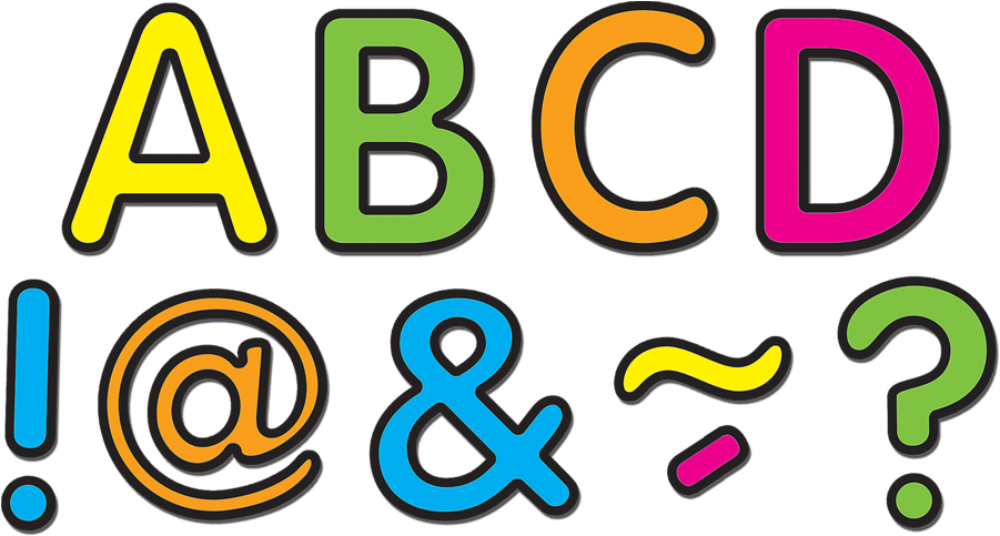 Tcr77189 Neon Brights Classic 2" Magnetic Letters Image - Letter (900x900), Png Download