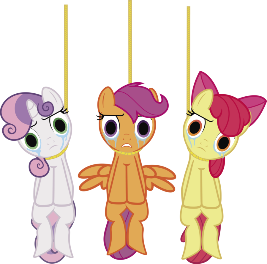 Adventure In The Comments, Apple Bloom, Artist - Cutie Mark Crusaders Hanged (899x888), Png Download