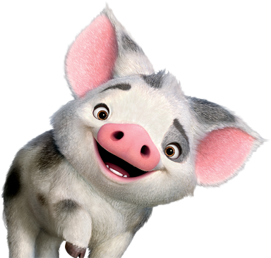 Moana Moanadisney Moanastickers Maui Pua Moanapua Puapi - Disney Characters Moana Pig (384x366), Png Download