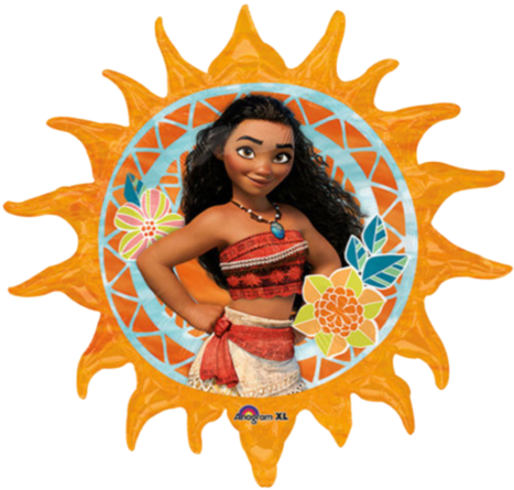 Moana Sun Supershape Foil Balloon - Disney Moana Supershape Foil Balloon (480x462), Png Download