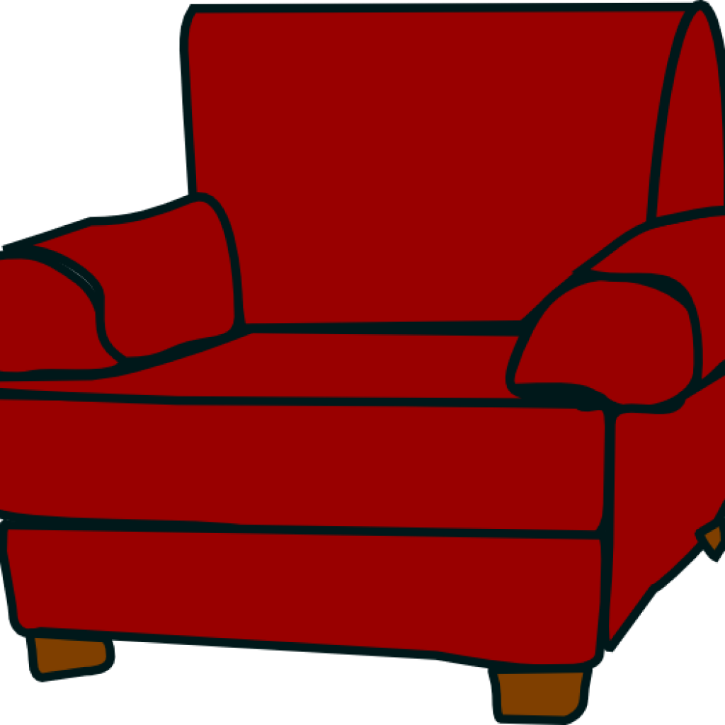 Clipart Armchair Crimson Red Armchair Clip Art At Clker - Armchair Clipart Png (1024x1024), Png Download