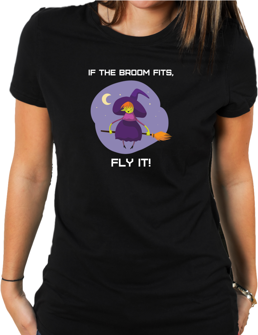 Funny Flying Witch T-shirt For Womenhttps - Gymnastic T Shirts Grandma (1080x1080), Png Download
