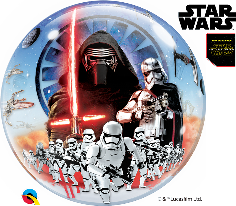 Star Wars Force Awakens Back Bubble New - Star Wars (810x810), Png Download