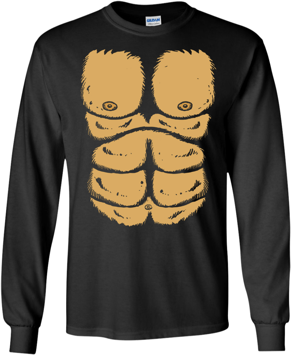 Harambe Shirt Gorilla Chest T Shirt - Gorilla Chest Muscles Costume Tshirt Halloween Gift (1155x1155), Png Download