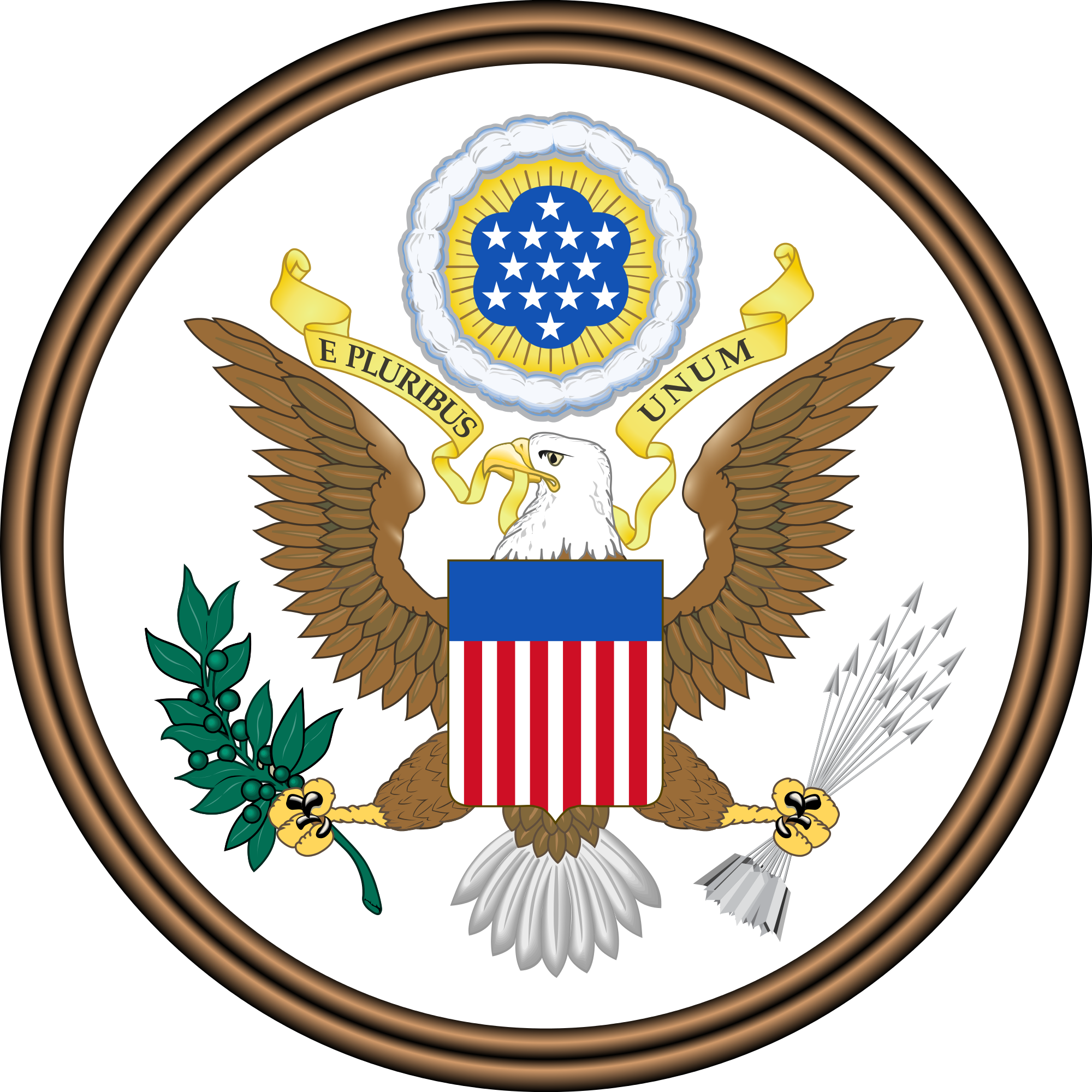 Great Seal Of The United States Of America - Personalize Your Office Space With A Fun Mousepad. (600x600), Png Download