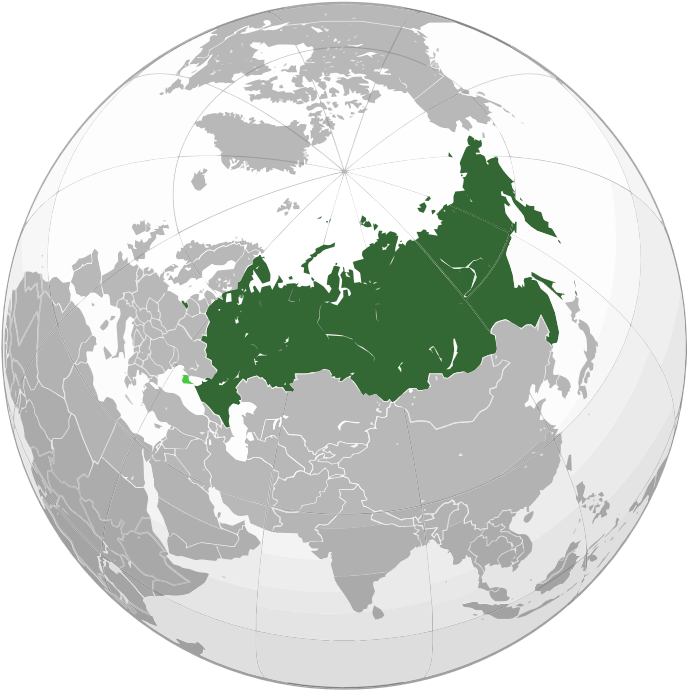 Russia On Earth Map (880x880), Png Download