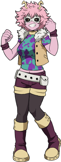 Plus Her With Out Her Vest Thing And Clout Goggles - Boku No Hero Academia Pinkie (307x557), Png Download