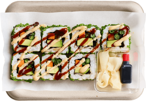 Itsu Sushi Increases Vegan Menu Options As Vegetarian - Vegetarian Sushi Png (768x489), Png Download