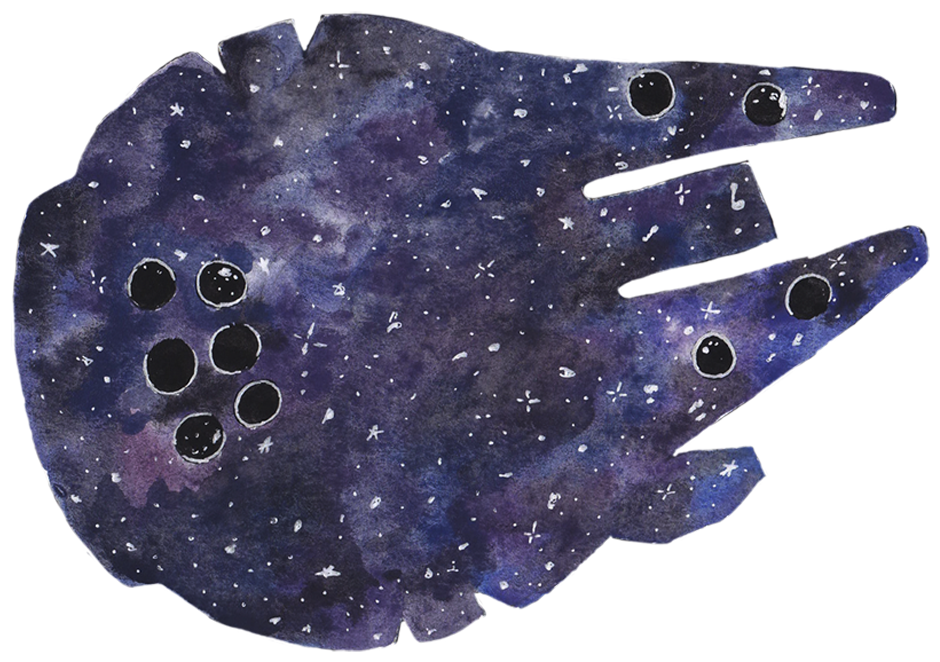 Adesivo Millenium Falcon De Anagaby Illustrationsna - Illustration (962x962), Png Download