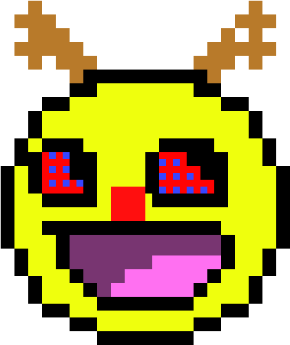 Epic Face Reindeer - Pixel Art Awesome Face (470x520), Png Download