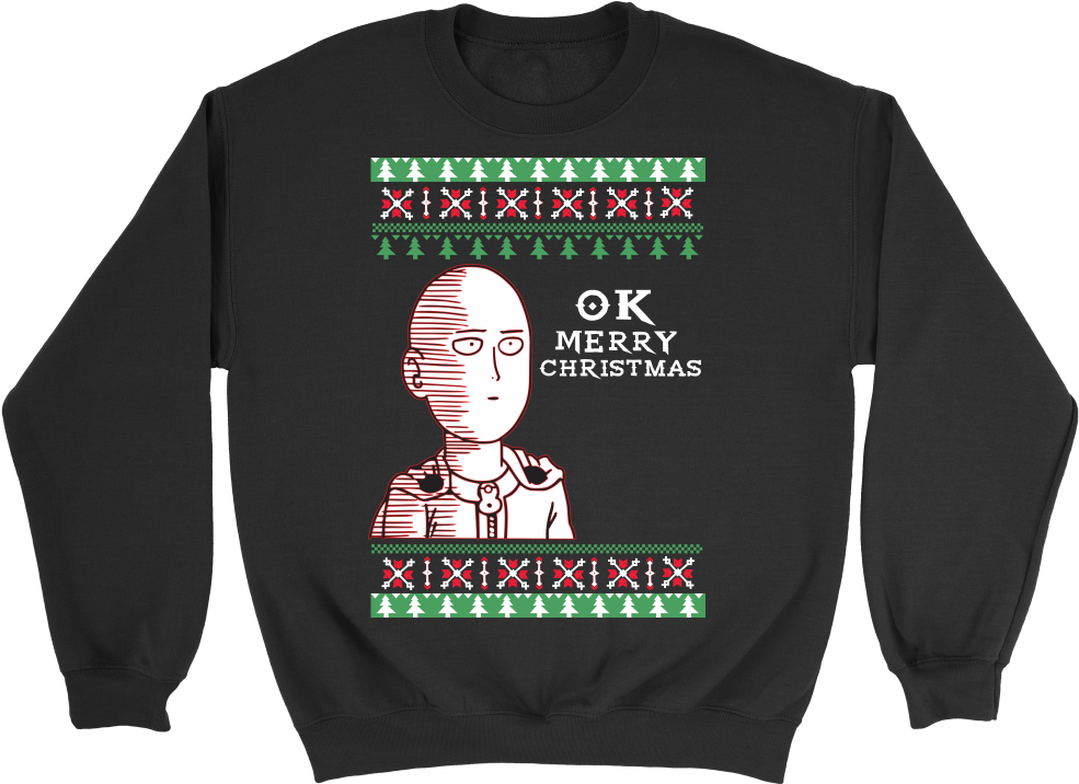 One Punch Man - Ok Long Sleeve Tees (1000x1000), Png Download