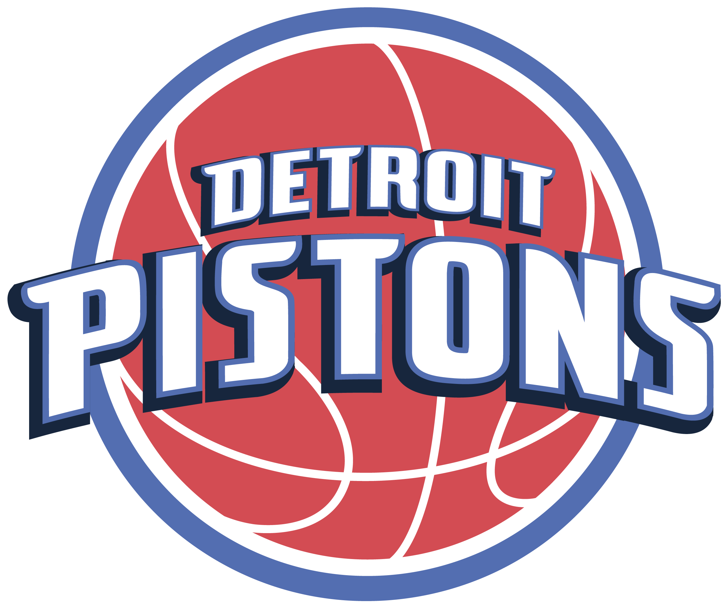 Detroit Pistons Clipart Png - Detroit Pistons 2000 Logo (3840x2160), Png Download
