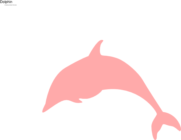 Dolphin Clipart Girl Dolphin - Dolphin Transparent Clipart Pink (600x454), Png Download
