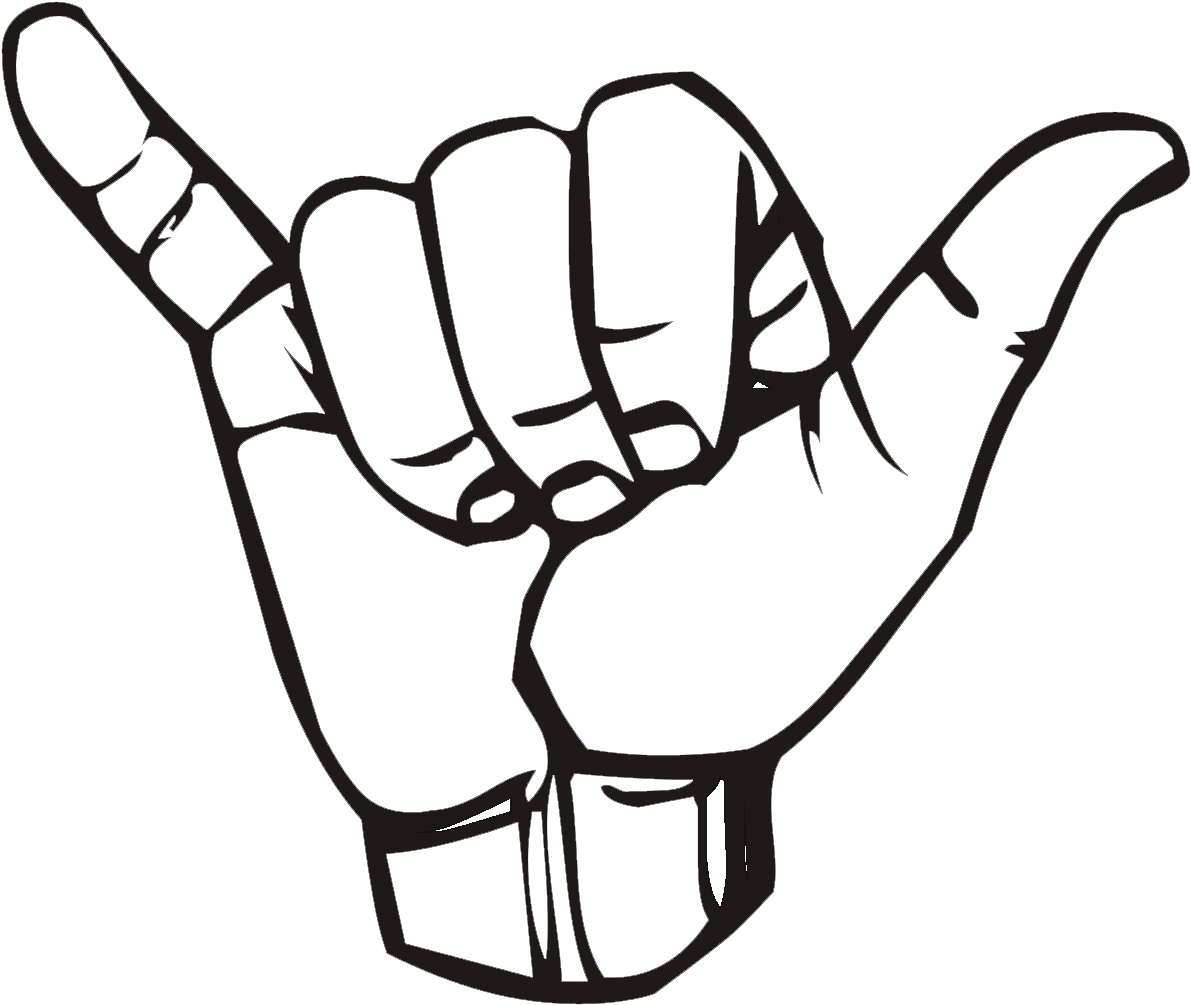 Hang Loose Hand Sign - Shaka Brah (600x506), Png Download