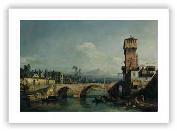 Capriccio With A River And Bridge - Voice Of The Falconer By David Blixt (350x350), Png Download