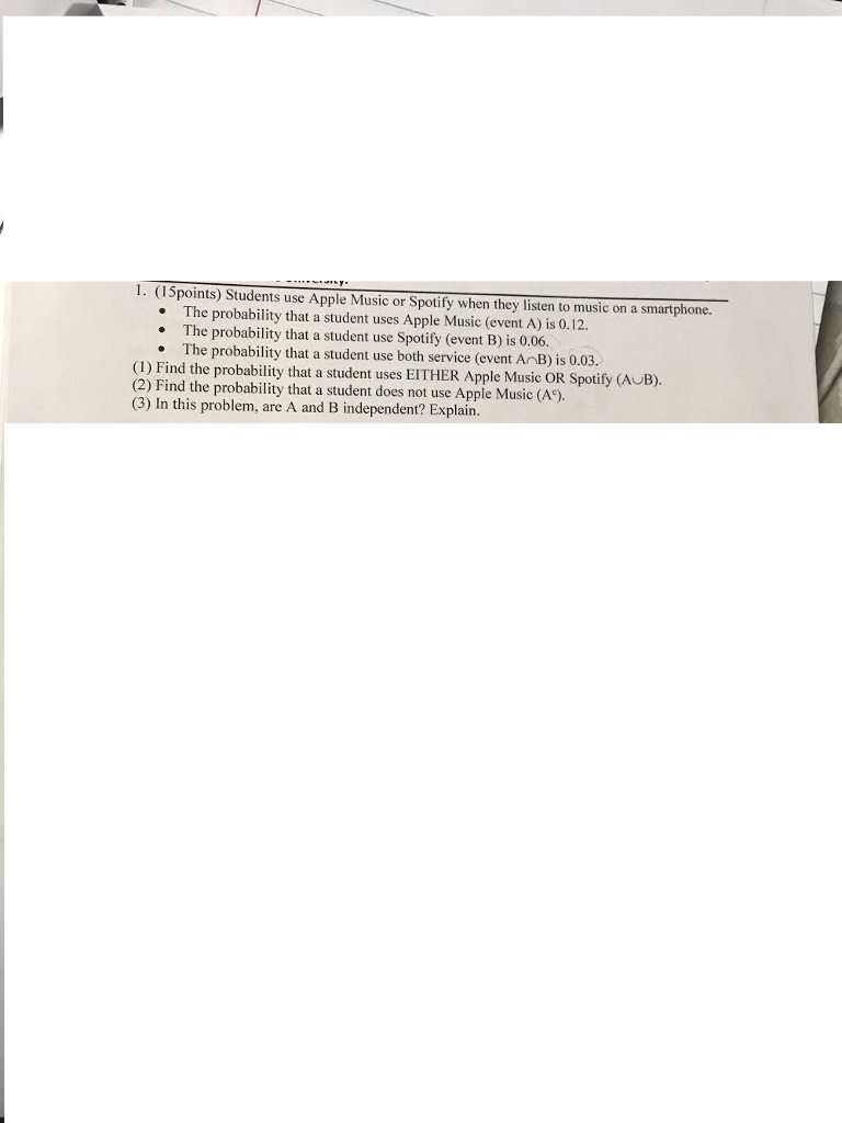 Students Use Apple Music Or Spotify When They Listen - Document (768x1024), Png Download