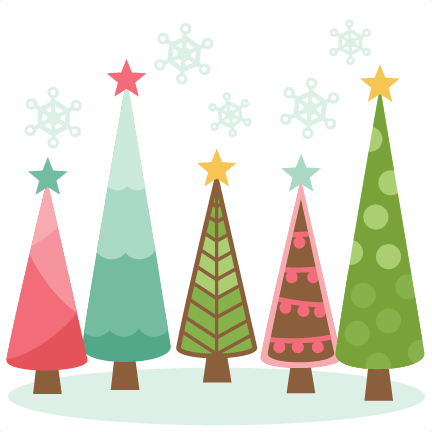 Christmas Trees Scrapbook Clip Art Christmas Cut Outs - Cute Christmas Tree Png (432x432), Png Download