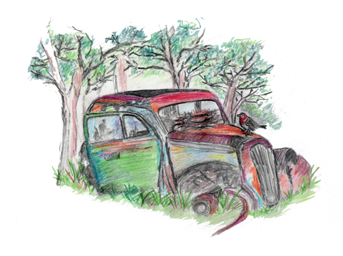 Carol Is Starting To Do Personalised Cards For Anyone - Antique Car (500x374), Png Download