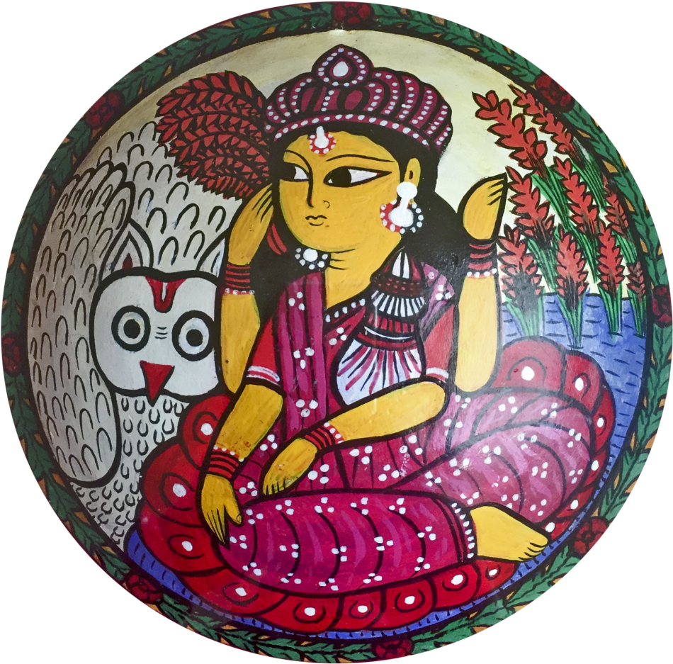 Kalam Patua - Bengal Folk Art In Plates (1024x1015), Png Download