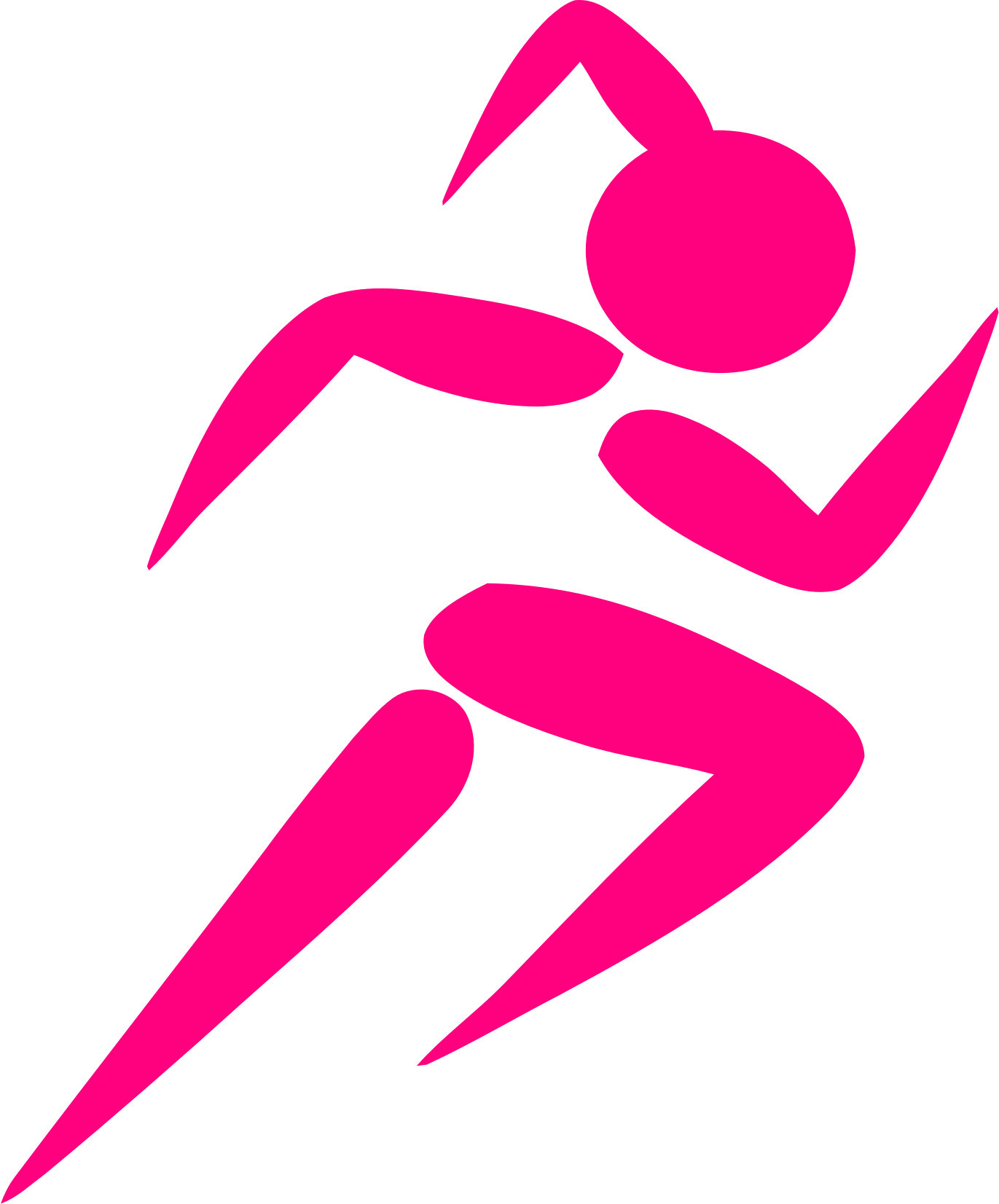 This Free Icons Png Design Of Girl Running (1371x1653), Png Download