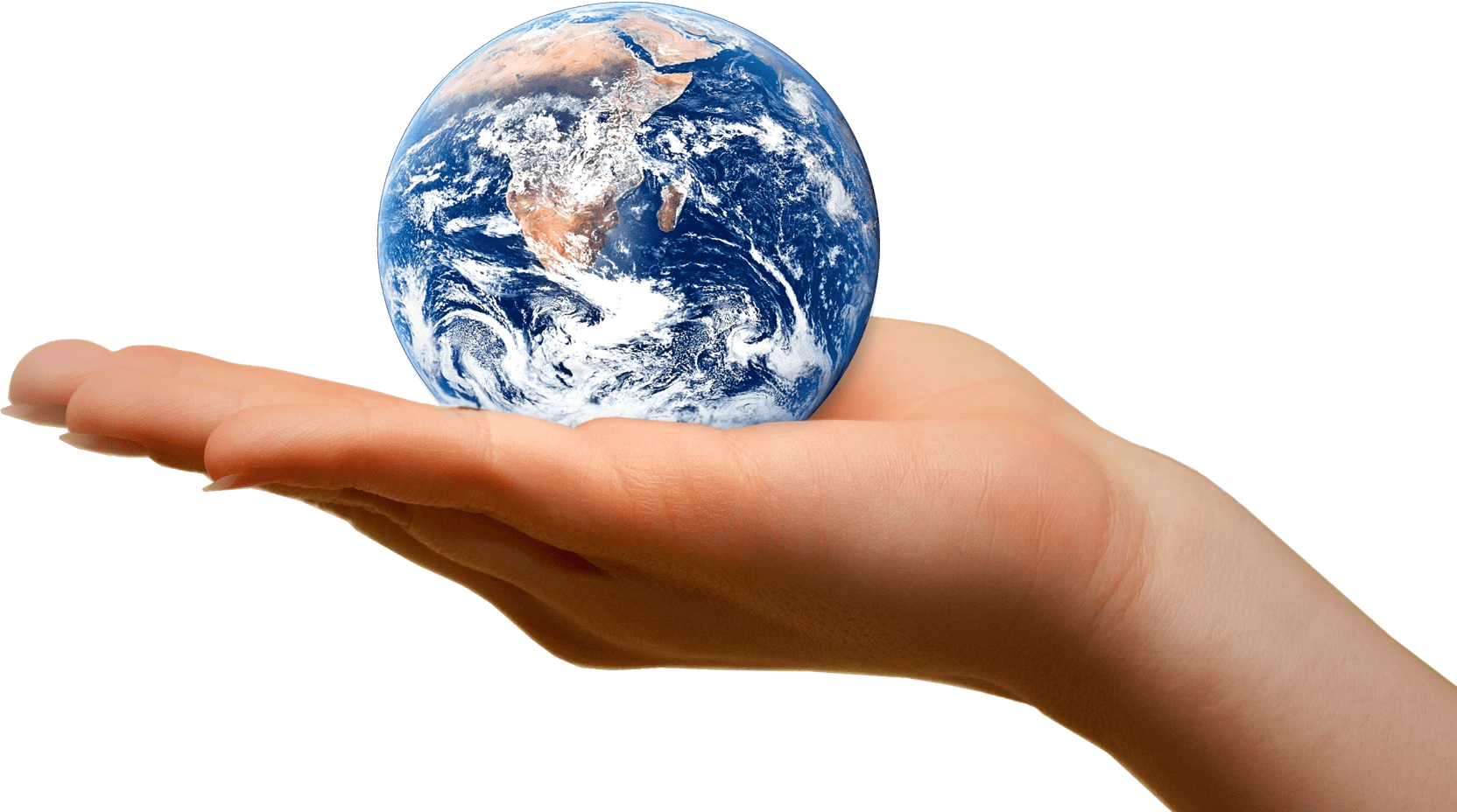Hand-earth - - Planet Earth Earth Png (1664x928), Png Download