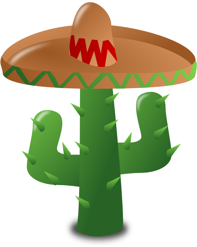 Cactus Png Transparent Image - Mexican Theme Clip Art (999x999), Png Download